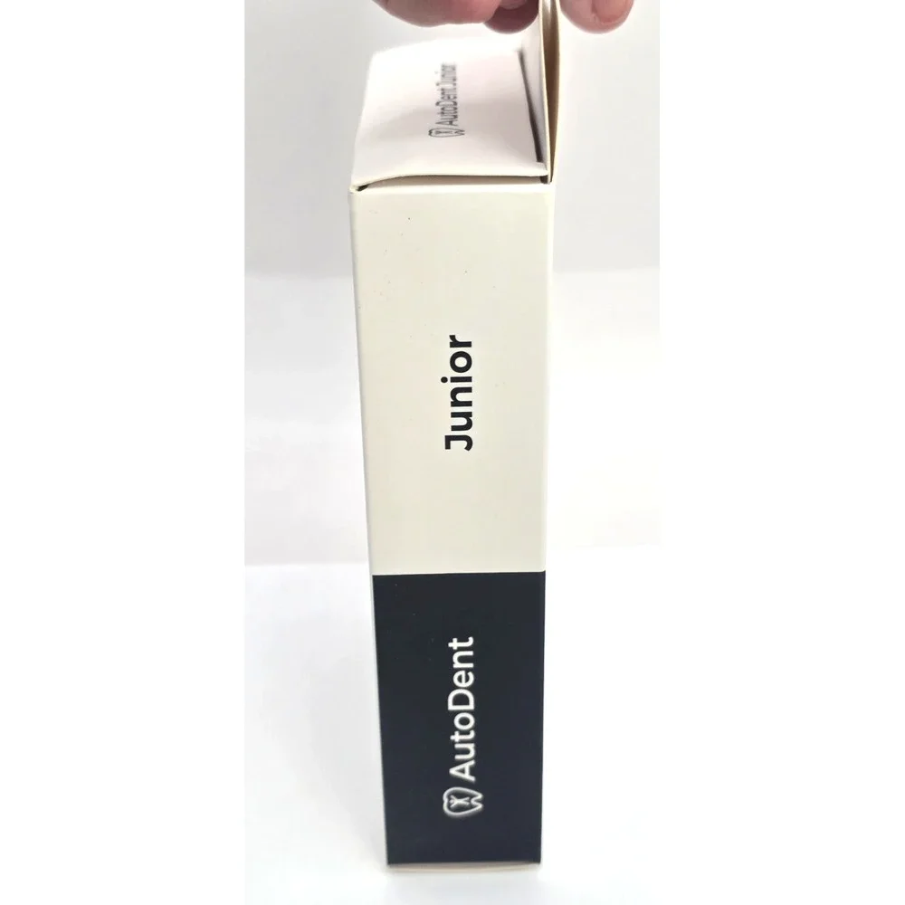 AutoDent Junior - Replacement Brush Heads 2-Pack (Brush Heads Only) White Black